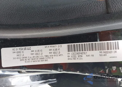 2015 Chrysler 200 Limited z USA, uszkodzony, nr VIN 1C3CCCAB3FN657817